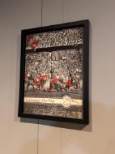 Set of 8 Nebraska Cornhusker Framed Prints, Programs, Photos, Art, Hung in Main Dining Room