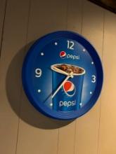 Pepsi-Cola Clock, 18in