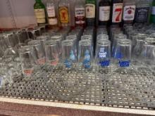 30 Pint Beer Glasses w/ Logos, Bud Light, Coors Light, Blue Moon