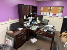 Office Furniture System, Desk, Credenza, Bookcases, Cabinets