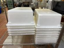 10+ Winco 13 Gallon Food Containers w/ Lids, 26in x 18in x 9in
