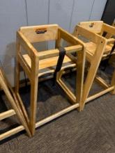 Lot of 2, Wood High Chairs