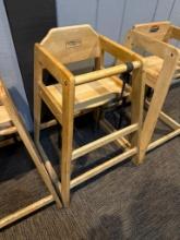 Lot of 2, Wood High Chairs