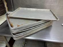 Lot of 12, Full-Size Sheet Pans, 26in x 18in ea, All for One Bid, Used