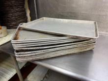 Lot of 12, Full-Size Sheet Pans, 26in x 18in ea, All for One Bid, Used