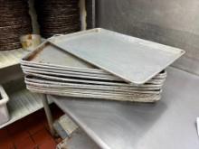 Lot of 12, Full-Size Sheet Pans, 26in x 18in ea, All for One Bid, Used