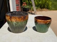 Majolica Style Planters