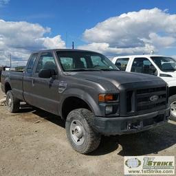 2008 FORD F-350 SUPERDUTY XL, 5.4L TRITON GAS, 4X4, EXTENDED CAB, LONG BED