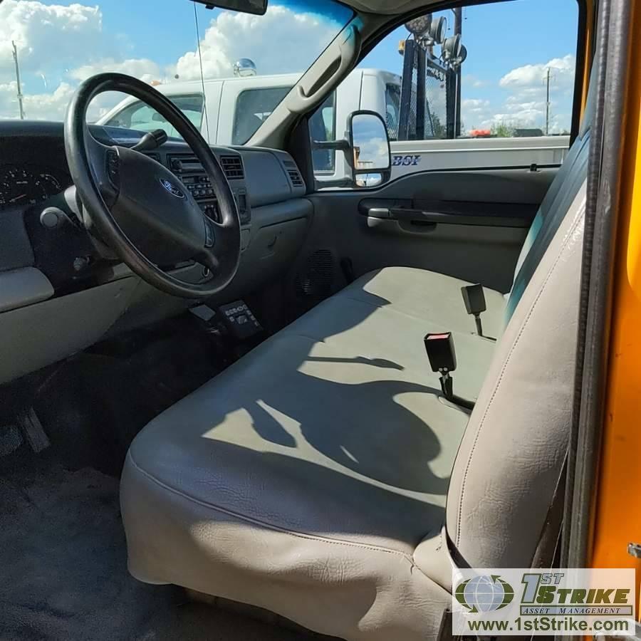 2004 FORD F-550 SUPERDUTY XL, 6.0L POWERSTROKE DIESEL, DUALLY, EXTENDED CAB, SERVICE BED