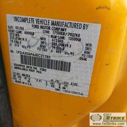 2004 FORD F-550 SUPERDUTY XL, 6.0L POWERSTROKE DIESEL, DUALLY, EXTENDED CAB, SERVICE BED