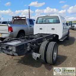 2012 FORD F-550 SUPERDUTY XL, CAB AND CHASSIS, 6.7L POWERSTROKE DIESEL, 4X4, DUALLY, CREW CAB