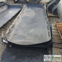 SNOW MACHINE SLED, 10FT 4IN LONG X 3FT 4IN WIDE, PINTLE TOW HITCH
