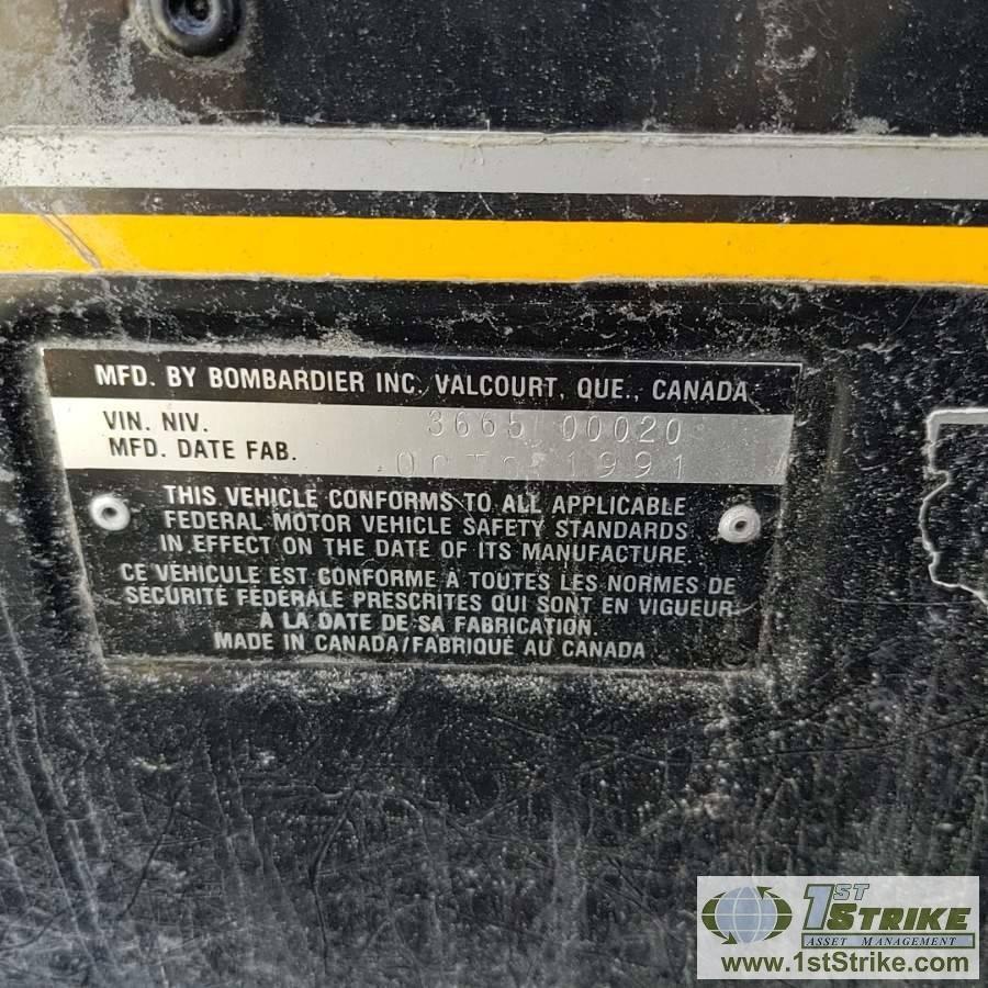 SNOWMACHINE, 1992 SKIDOO SKANDIC II, 2 CYLINDER, 2 STROKE, AIR COOLED