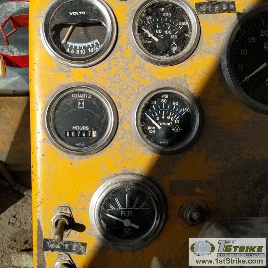 SWEEPER, BROCE BROOM MODEL RJ300, EROPS, 4CYL CUMMINS DIESEL, 8FT BRUSH W/WATER TANK