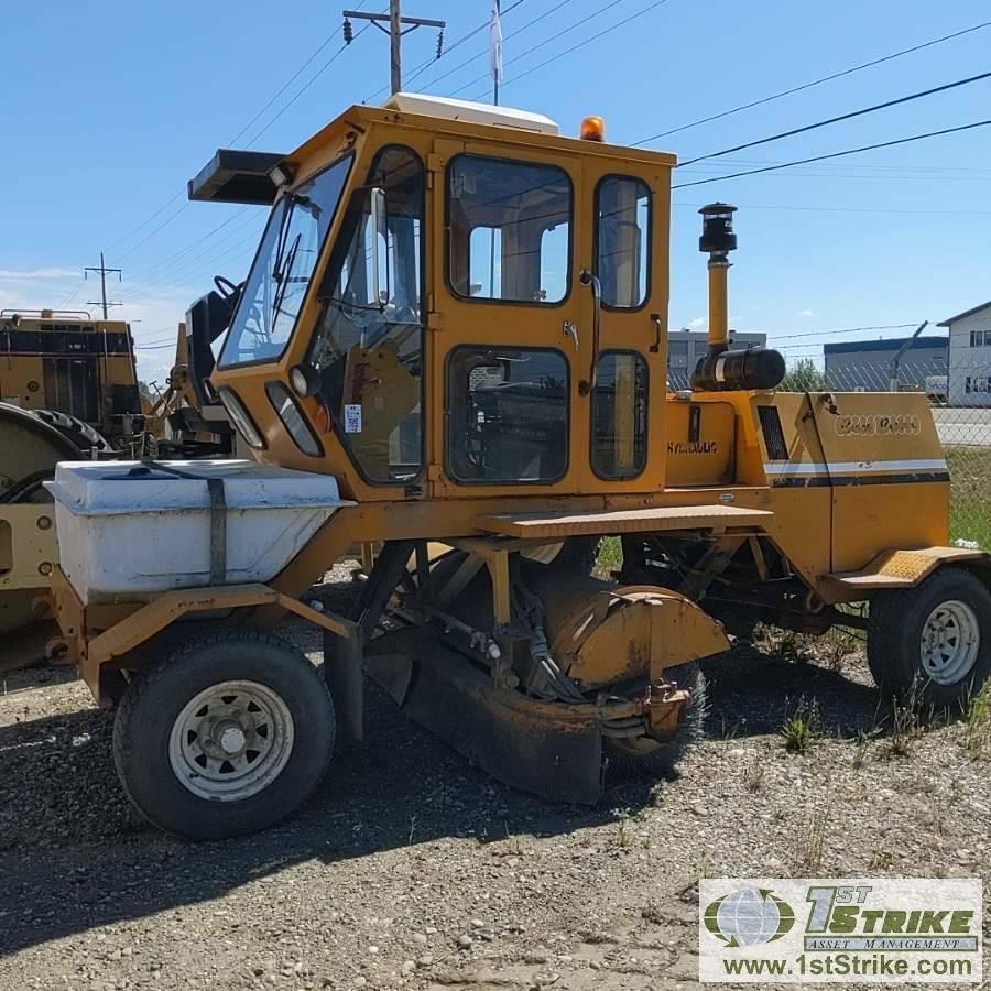 SWEEPER, BROCE BROOM MODEL RJ300, EROPS, 4CYL CUMMINS DIESEL, 8FT BRUSH W/WATER TANK