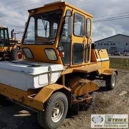 SWEEPER, BROCE BROOM MODEL RJ300, EROPS, 4CYL CUMMINS DIESEL, 8FT BRUSH W/WATER TANK