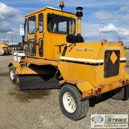 SWEEPER, BROCE BROOM MODEL RJ300, EROPS, 4CYL CUMMINS DIESEL, 8FT BRUSH W/WATER TANK