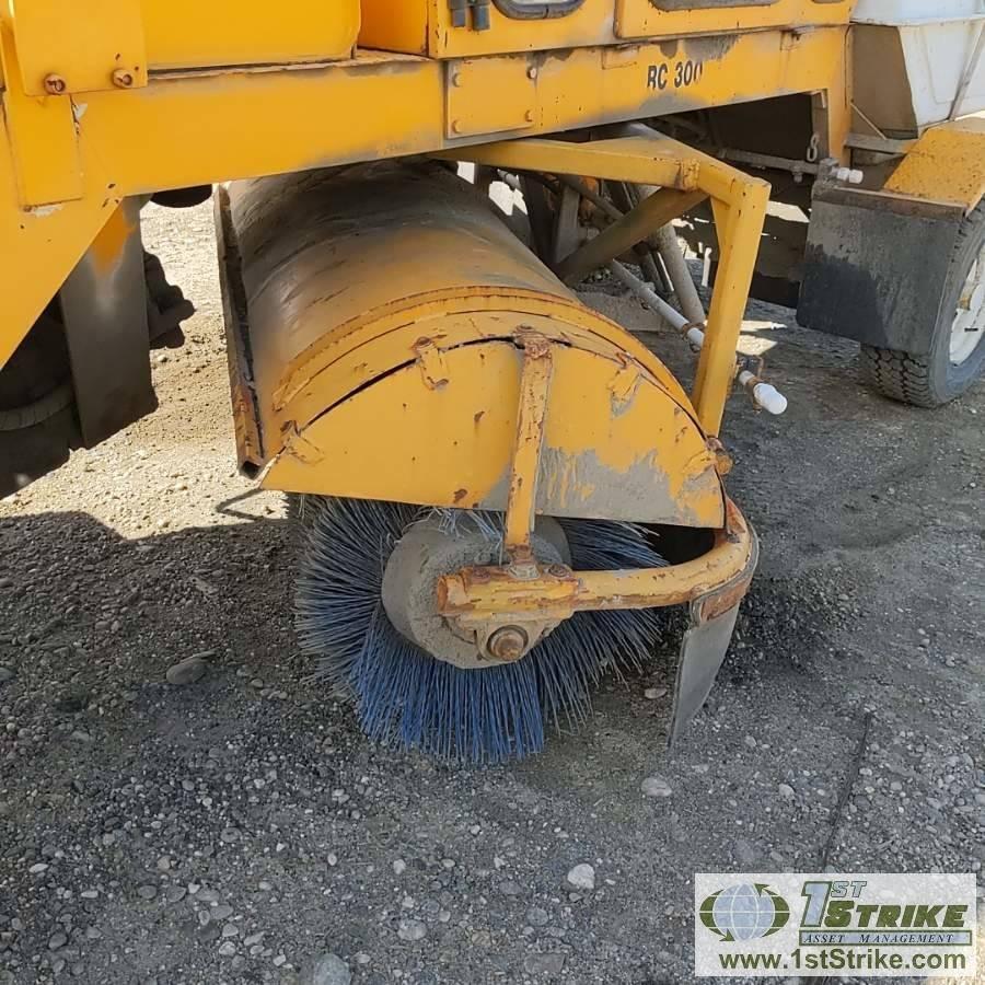 SWEEPER, BROCE BROOM MODEL RJ300, EROPS, 4CYL CUMMINS DIESEL, 8FT BRUSH W/WATER TANK
