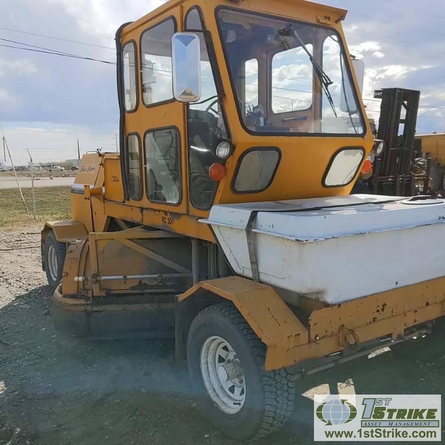 SWEEPER, BROCE BROOM MODEL RJ300, EROPS, 4CYL CUMMINS DIESEL, 8FT BRUSH W/WATER TANK