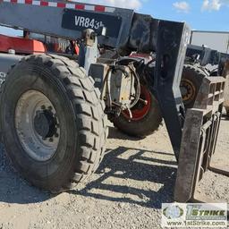 TELEHANDLER, 2015 SKY JACK VR843E. EROPS, 8000LB CAPACITY. 43FT MAX HEIGHT. MISSING OUTRIGGERS