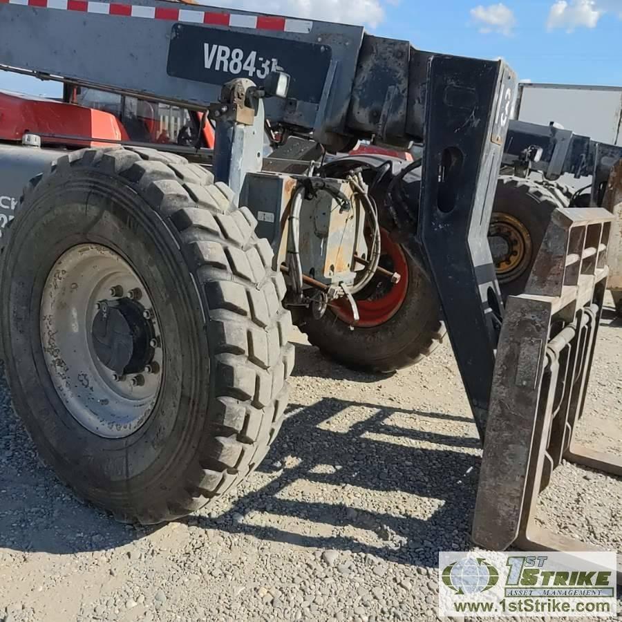 TELEHANDLER, 2015 SKY JACK VR843E. EROPS, 8000LB CAPACITY. 43FT MAX HEIGHT. MISSING OUTRIGGERS