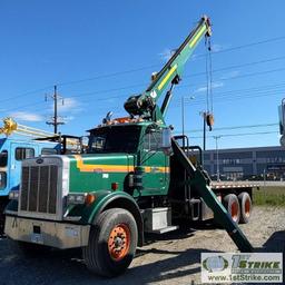 CRANE TRUCK, 2000 PETERBILT 378. CATERPILLAR C15 435 ENGINE, FULLER RTL016913A TRANSMISSION. JLG CRA