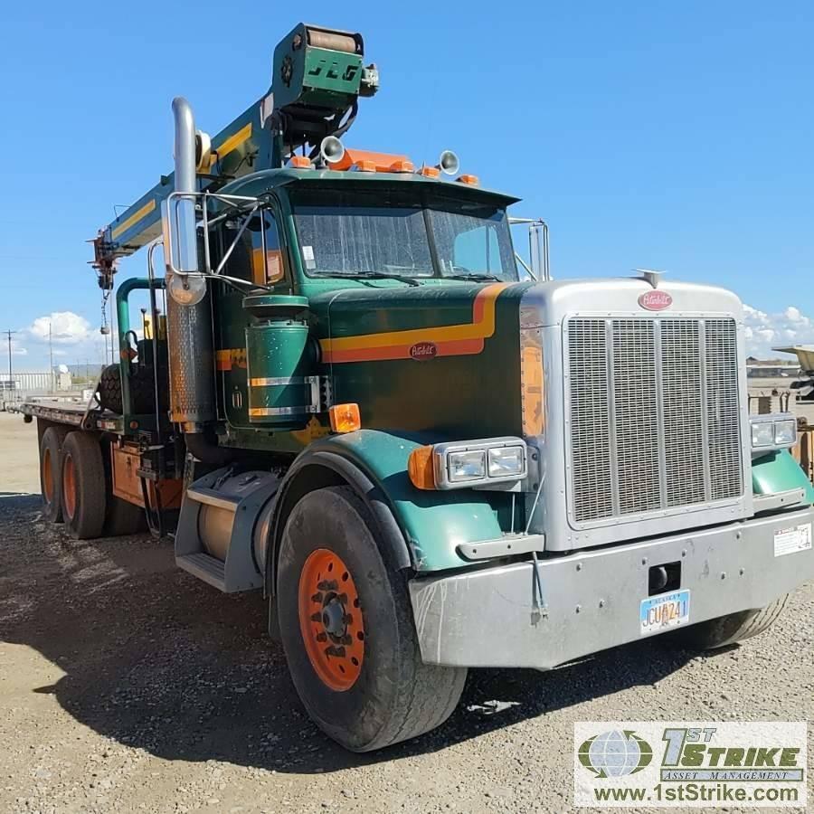 CRANE TRUCK, 2000 PETERBILT 378. CATERPILLAR C15 435 ENGINE, FULLER RTL016913A TRANSMISSION. JLG CRA