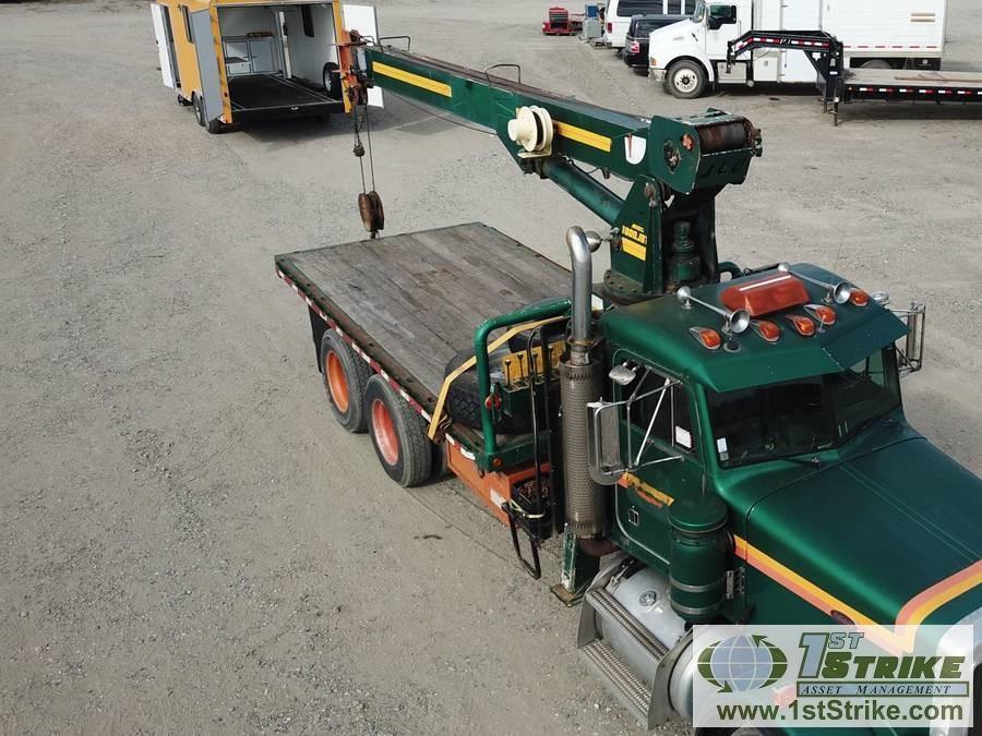 CRANE TRUCK, 2000 PETERBILT 378. CATERPILLAR C15 435 ENGINE, FULLER RTL016913A TRANSMISSION. JLG CRA