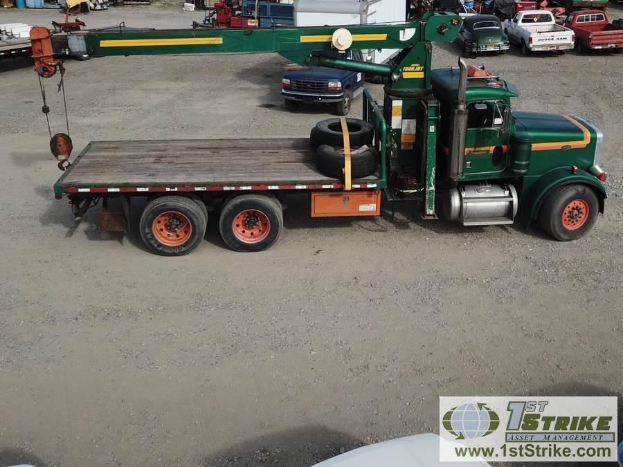 CRANE TRUCK, 2000 PETERBILT 378. CATERPILLAR C15 435 ENGINE, FULLER RTL016913A TRANSMISSION. JLG CRA