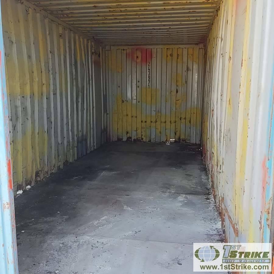 SHIPPING CONTAINER, 20FT, STEEL CONSTRUCTION