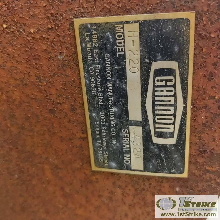 GANNON BOX BLADE, H-220. 3 POINT HITCH