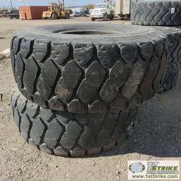 2 EACH. TIRES, 23.5 X 25 BRIDGESTONE