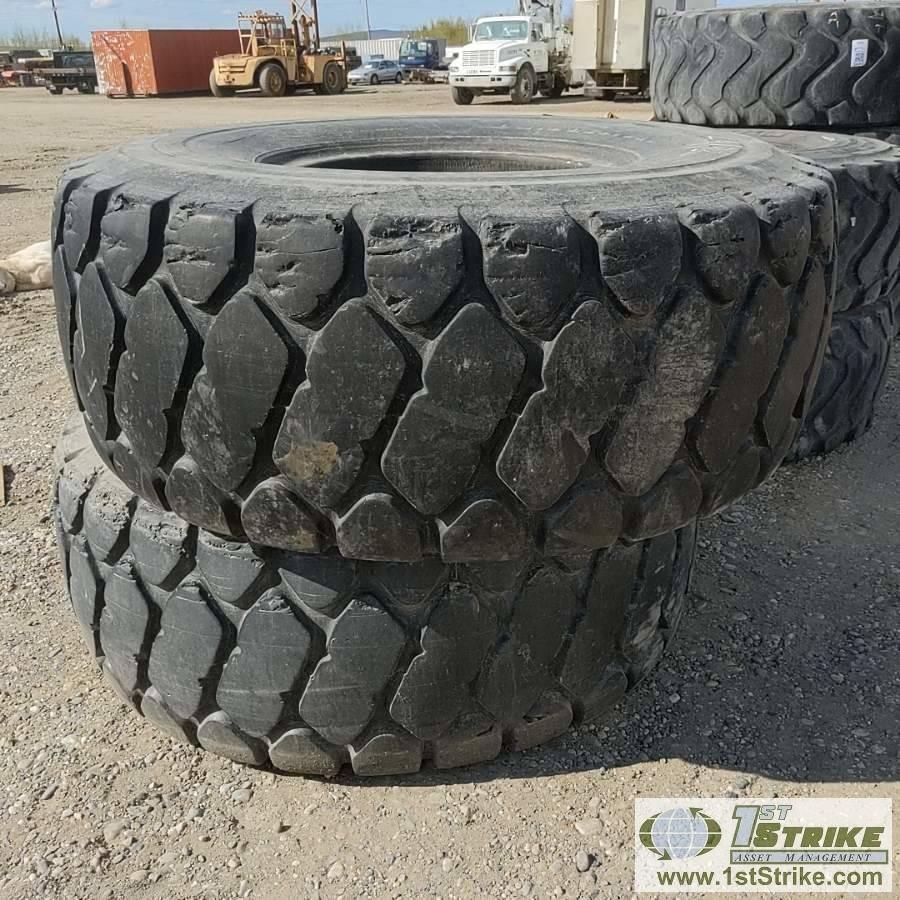 2 EACH. TIRES, 23.5 X 25 BRIDGESTONE