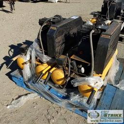 1 PALLET. AIR COMPRESSORS, INCLUDING: 2EA DEWALT MODEL D55570, 8GAL, 115V, SINGLE PHASE ELECTRIC MOT