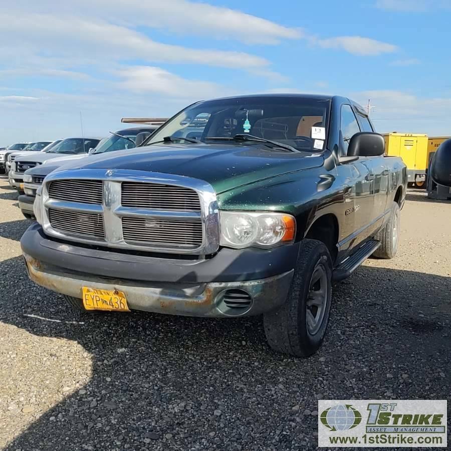 2002 DODGE RAM 1500, 4.7L MAGNUM, 4X4, CREW CAB, SHORT BED. RECONSTRUCTED TITLE