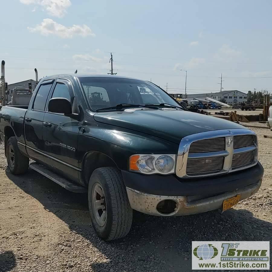 2002 DODGE RAM 1500, 4.7L MAGNUM, 4X4, CREW CAB, SHORT BED. RECONSTRUCTED TITLE