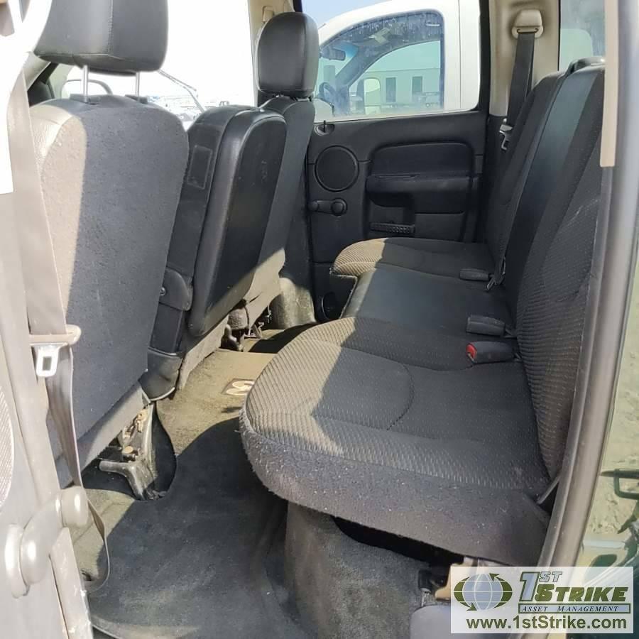 2002 DODGE RAM 1500, 4.7L MAGNUM, 4X4, CREW CAB, SHORT BED. RECONSTRUCTED TITLE