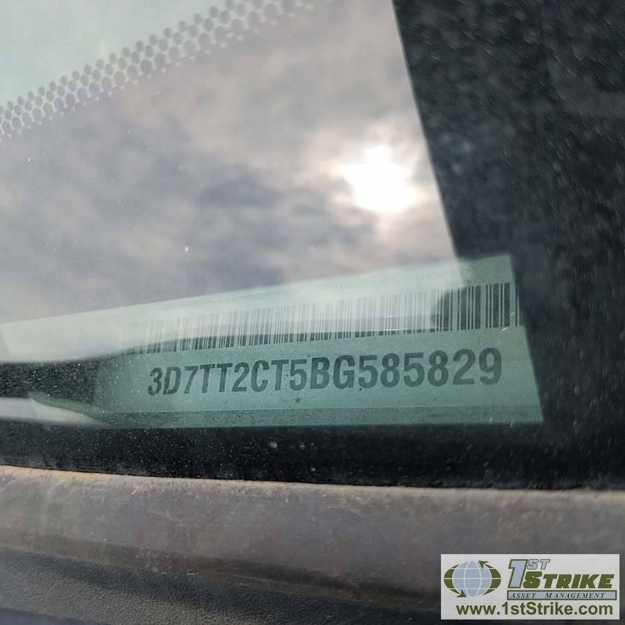 2011 DODGE RAM 2500, 5.7L HEMI, 4X4, CREW CAB, LONG BED. UNKNOWN MECHANICAL PROBLEMS