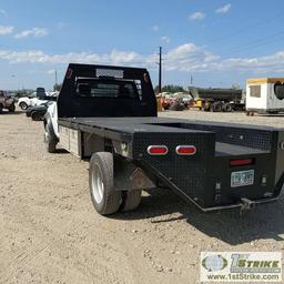 2015 RAM 5500 HEAVY DUTY, 6.7L CUMMINS, RWD, DUALLY, REGULAR CAB, 13FT 6IN FLAT BED W/GOOSENECK HITC