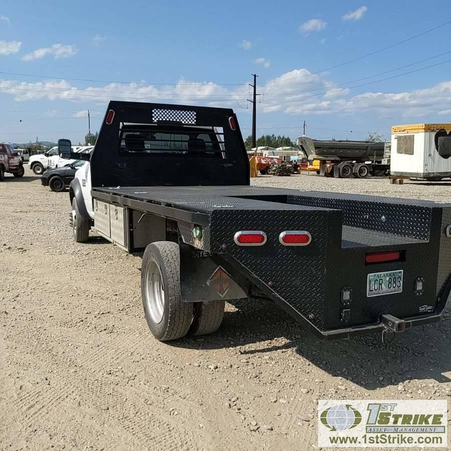 2015 RAM 5500 HEAVY DUTY, 6.7L CUMMINS, RWD, DUALLY, REGULAR CAB, 13FT 6IN FLAT BED W/GOOSENECK HITC