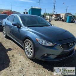 2014 MAZDA 6, 2.5L GAS ENGINE, AUTOMATIC TRANSMISSION, 4-DOOR
