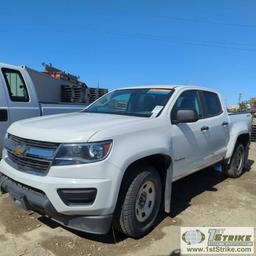 2016 CHEVROLET COLORADO, 3.6L GAS ENGINE, 4X4, CREW CAB. UNKNOWN MECHANICAL PROBLEMS. DOES NOT START