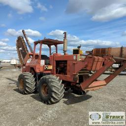 WHEELED TRENCHER, DITCH WITCH R100A, AWD, REAR CHAIN TRENCHER, FRONT SPOOL CARRIER