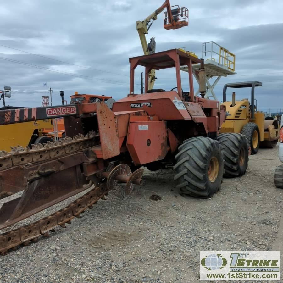 WHEELED TRENCHER, DITCH WITCH R100A, AWD, REAR CHAIN TRENCHER, FRONT SPOOL CARRIER