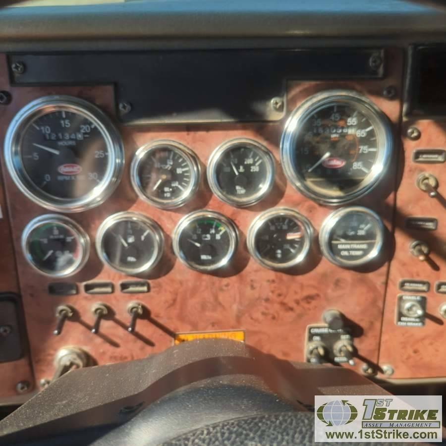 DUMP TRUCK, 2007 PETERBILT PB335, CAT C7 ACERT, EATON FULLER TRANSMISSION, TANDEM REAR AXLES, 58740