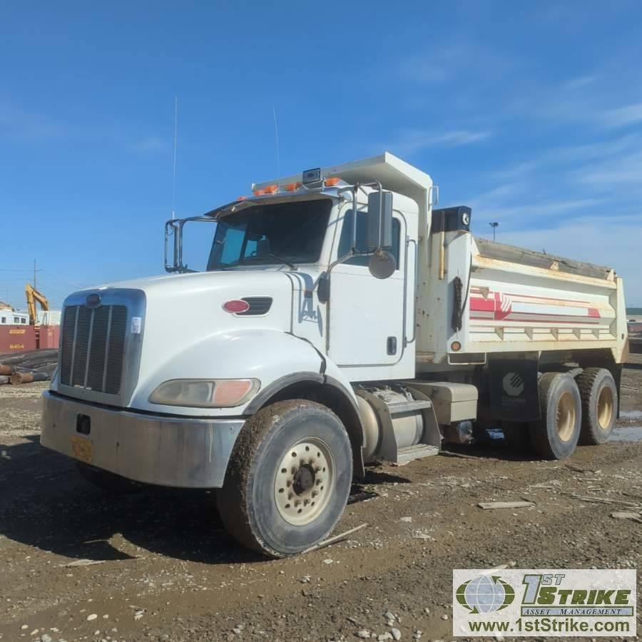 DUMP TRUCK, 2007 PETERBILT PB335, CAT C7 ACERT, EATON FULLER TRANSMISSION, TANDEM REAR AXLES, 58740