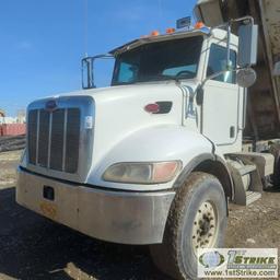 DUMP TRUCK, 2007 PETERBILT PB335, CAT C7 ACERT, EATON FULLER TRANSMISSION, TANDEM REAR AXLES, 58740