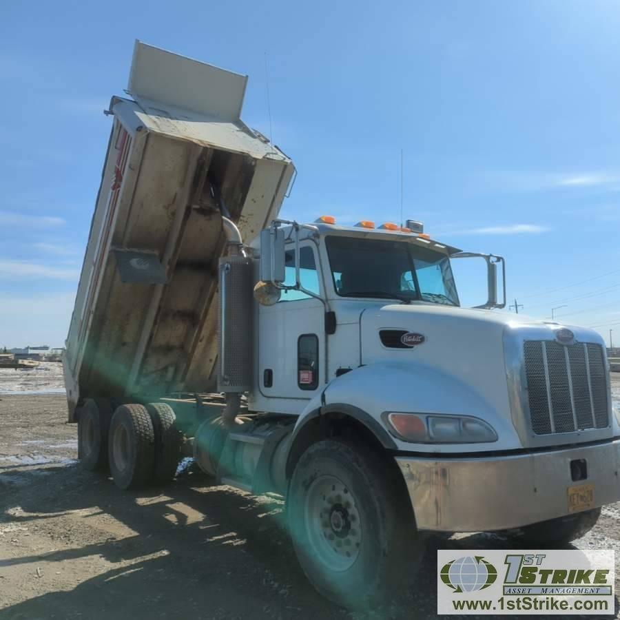 DUMP TRUCK, 2007 PETERBILT PB335, CAT C7 ACERT, EATON FULLER TRANSMISSION, TANDEM REAR AXLES, 58740