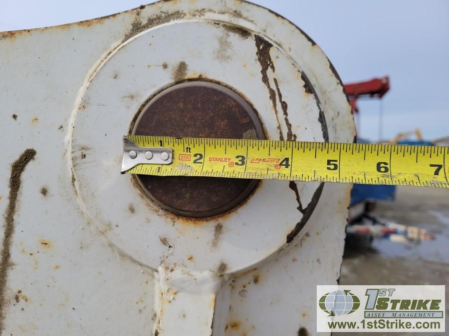 EXCAVATOR ATTACHMENT, 2011 SIMEX DOUBLE DRUM ROTARY CUTTER, MODEL TF2000, PIN ON, WITH STORAGE SKID,