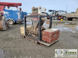 EXCAVATOR ATTACHMENT, 2011 SIMEX DOUBLE DRUM ROTARY CUTTER, MODEL TF2000, PIN ON, WITH STORAGE SKID,